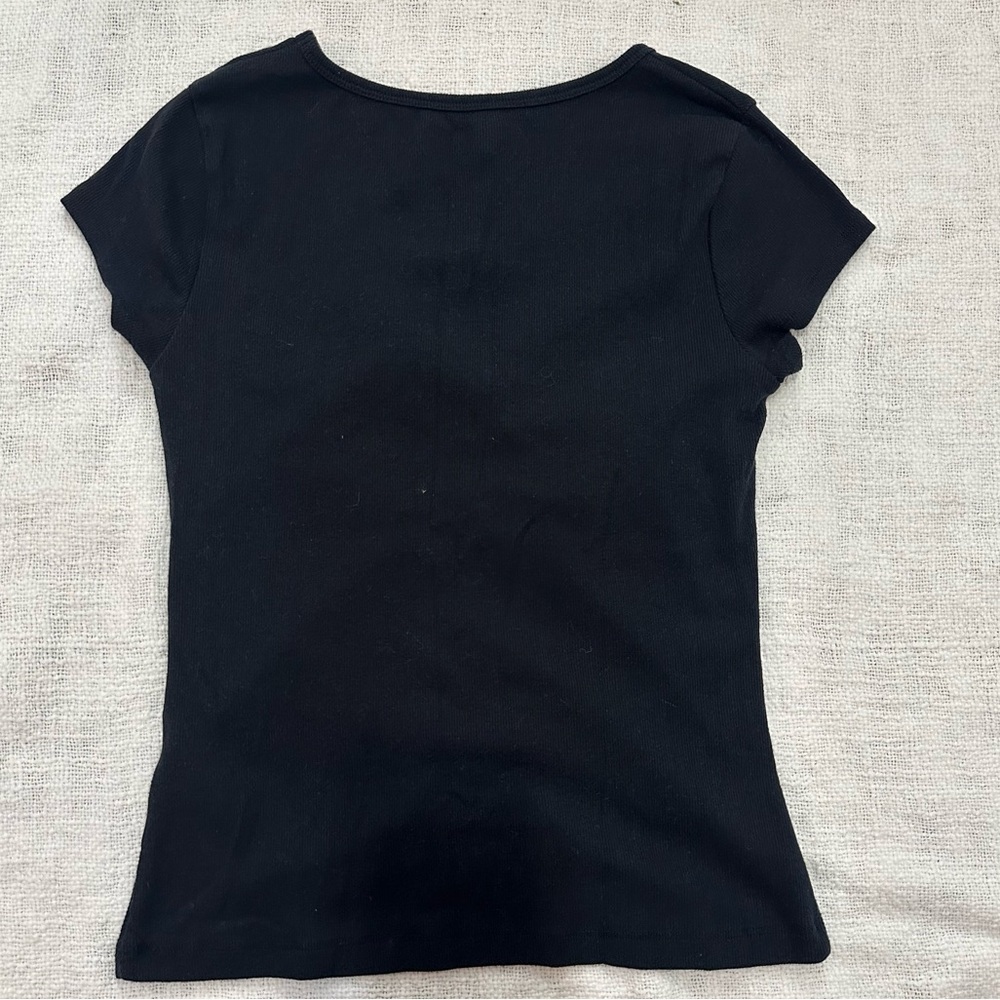 abercrombie kids front cinched tshirt black size 15/16 - Picture 6 of 8